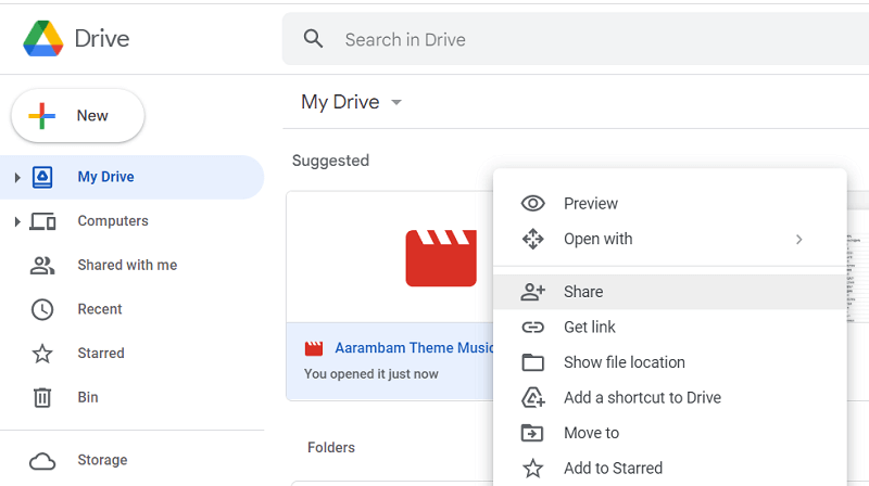 share-video-Google-Drive